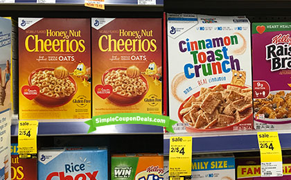 Honey Nut Cheerios Cinnamon Toast Crunch Cereal 1 50 At Walgreens Simple Coupon Deals