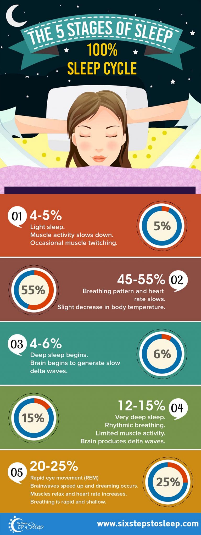 Understanding the Sleep Cycle & Stages of Sleep (Infographic)