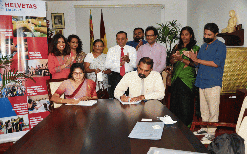 Dept. of Sinhala & Mass Communication of USJ Signs MOU with HELVETAS ...