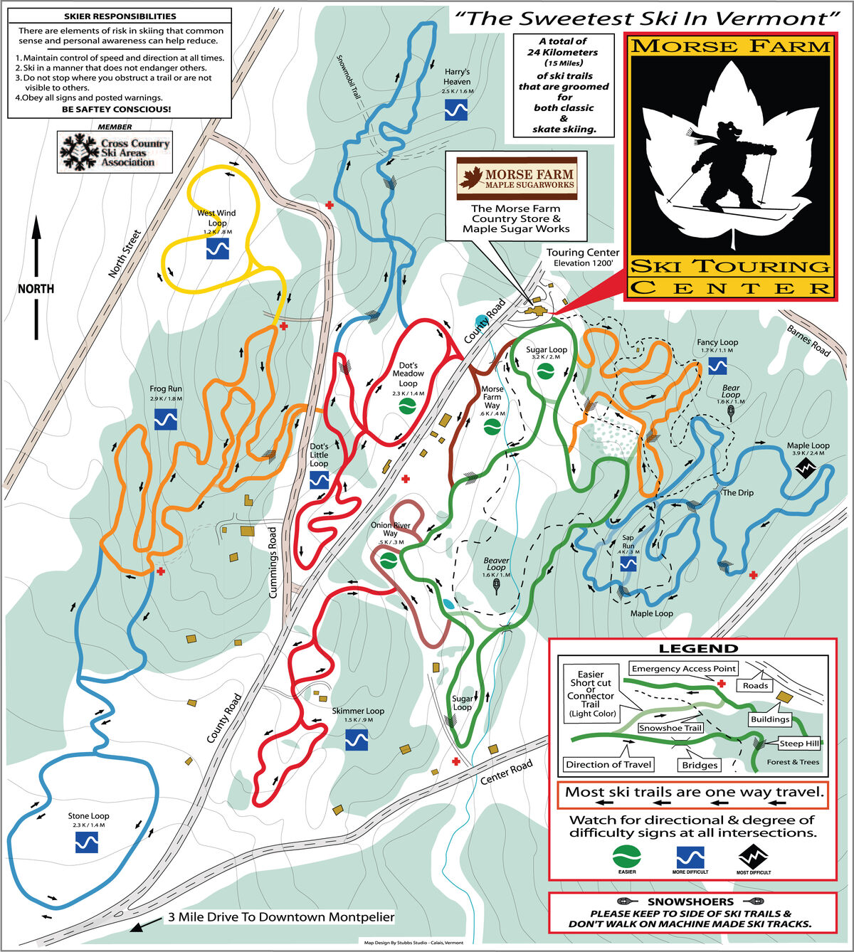 Morse Farm Ski Touring Center Trail Map | SkiCentral.com