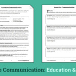 Assertive Communication Worksheet Therapist Aid