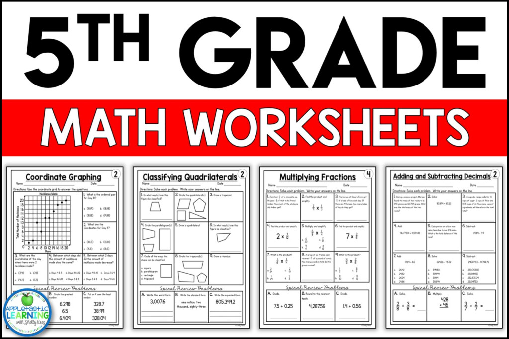 Math Skills Worksheet 5th Grade - SkillsWorksheets.com