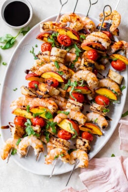 Grilled Shrimp Panzanella Skewers