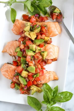 Grilled Salmon Bruschetta