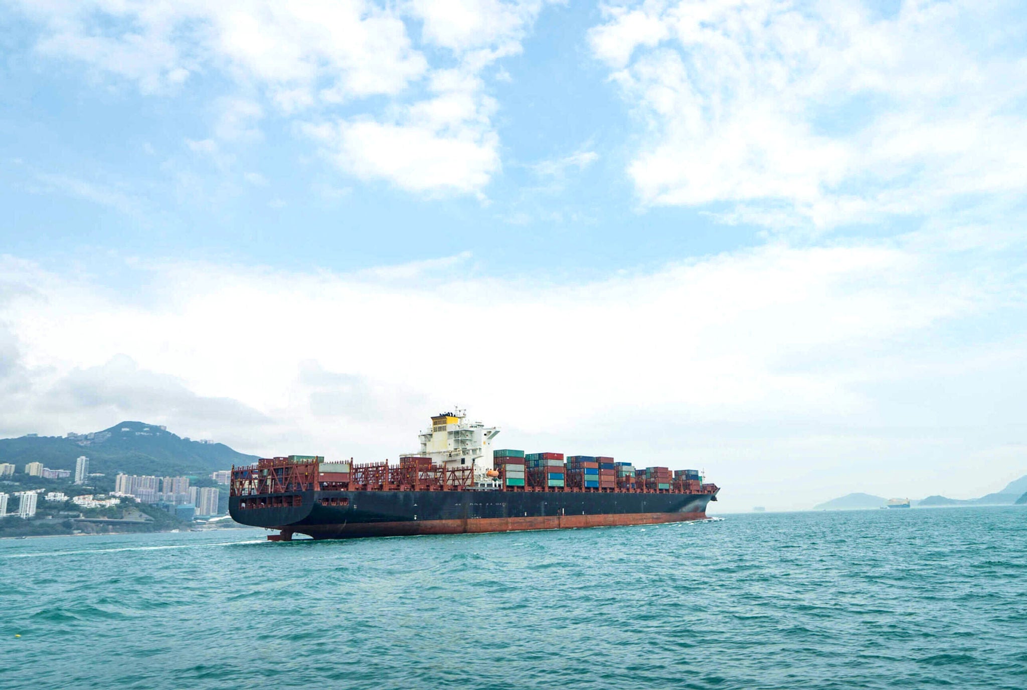 cargo ship in ocean