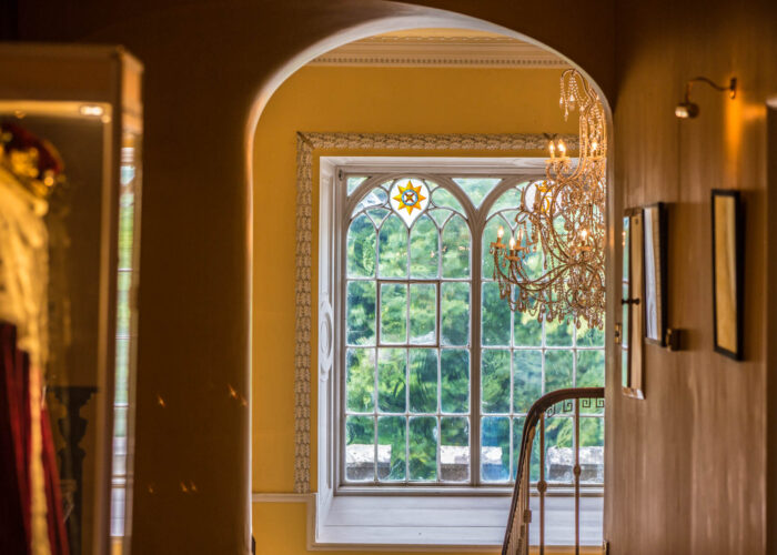 Interior of staircase and window