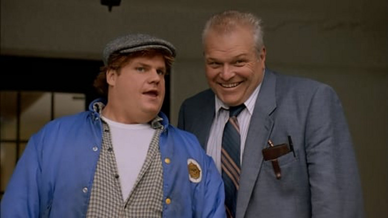 Chris Farley Brian Dennehy smiling Tommy Boy