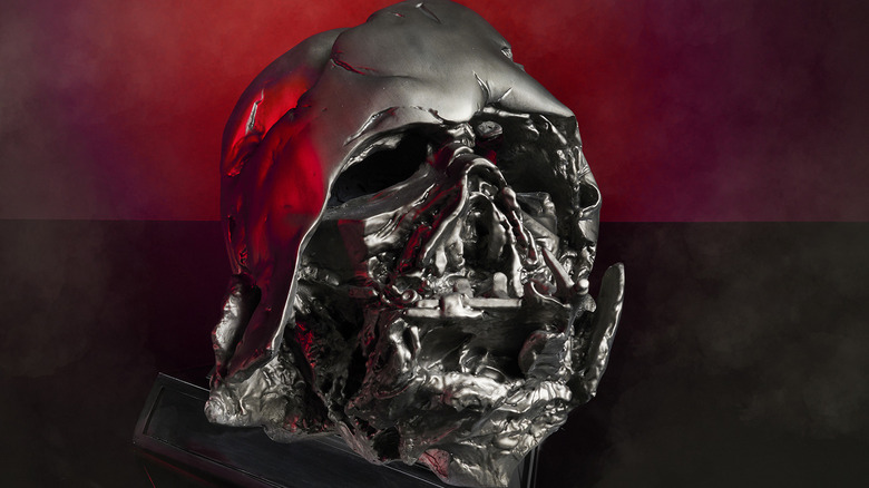 Darth Vader's burnt helmet prop replica from Disney Store