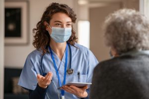 nurse with patient