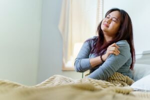 woman preparing for bed