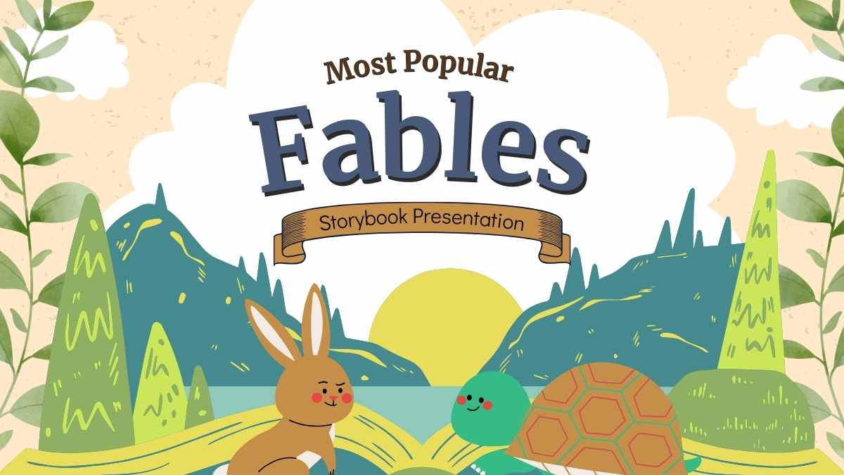 Cute Illustrated Fables Storybook Slides - slide 1