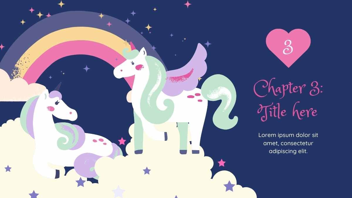 Magical Unicorns in the Castle Storybook Slides - slide 14