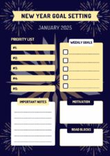 New Year Goal Setting Worksheet 1