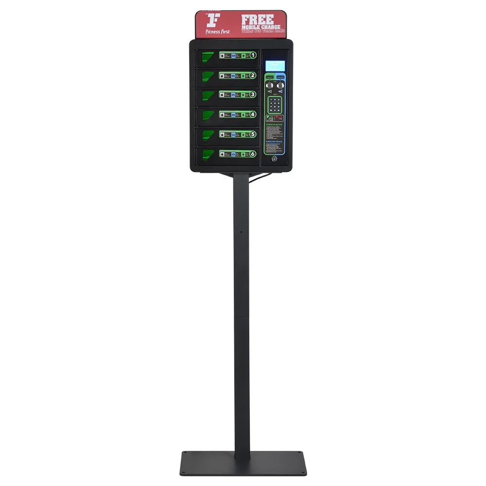 Cell Phone Charging Station with Digital Locker Kiosk