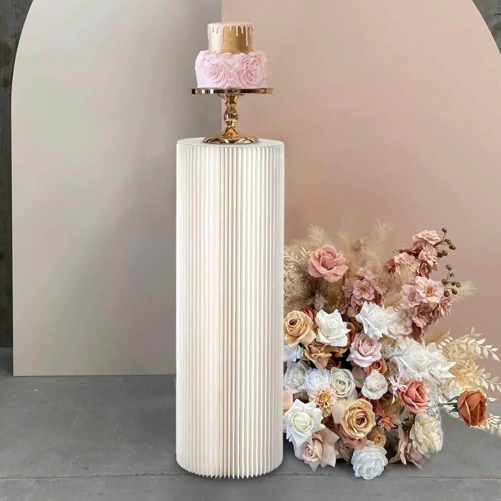 White Cylinder Pedestal