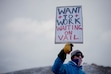 (Francisco Kjolseth  | The Salt Lake Tribune) Chris Jones and other supporters of the Park City ski patrol join the picket line in their fight with Park City Mountain and its owner Vail Resorts for a better contract on Saturday, Jan. 4, 2025. Union members on Wednesday, Jan. 8, 2025, voted to accept the latest contract proffered by Vail Resorts after a late-night negotiation session with union representatives.