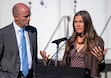 (Rick Egan | The Salt Lake Tribune) Gov. Spencer Cox and Salt Lake City Mayor Erin Mendenhall during a news conference in West Valley City on Thursday, Nov. 9, 2023. In a Dec. 13 letter, state leaders, including Cox, criticized law enforcement efforts in Utah's capital.