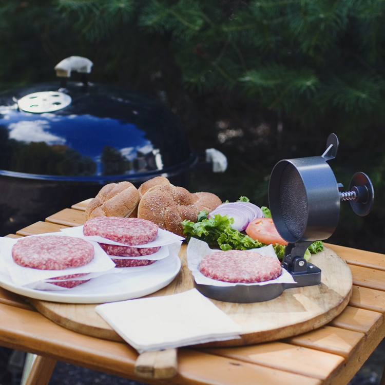 Deluxe hamburger press