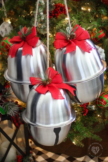 How to Make Giant Silver Jingle Bells for Christmas Using Mixing Bowls