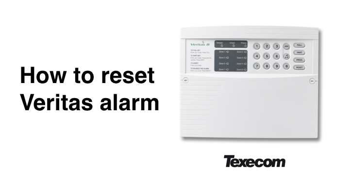 How to reset Veritas alarm