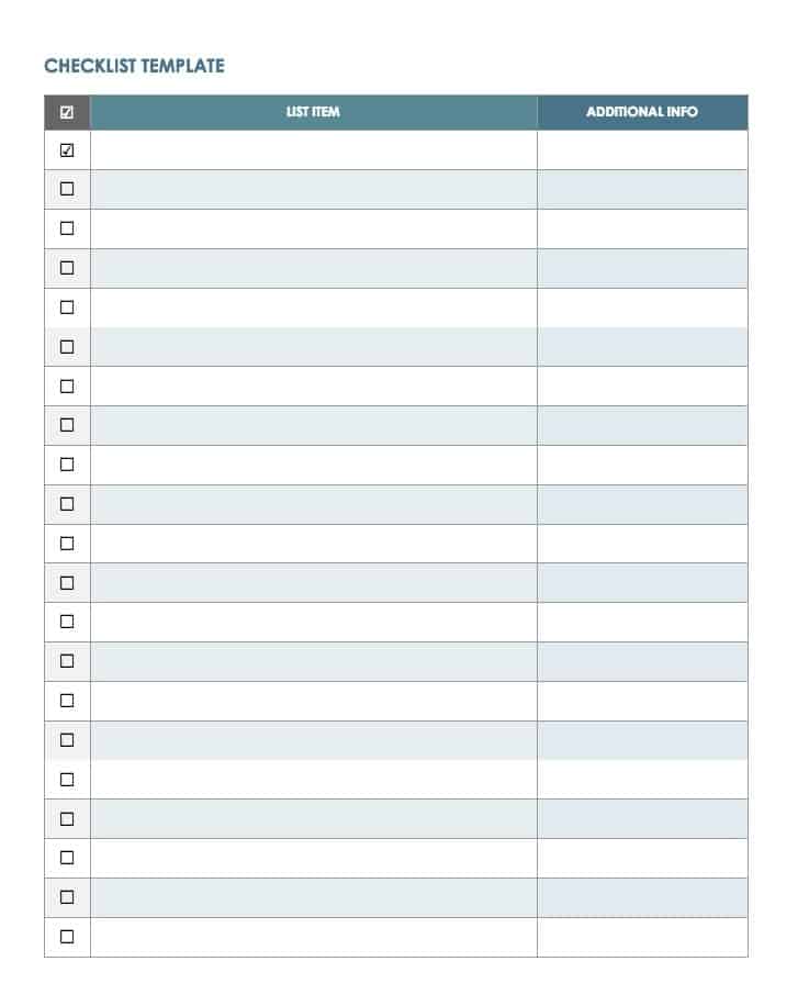 Google Docs Checklist Templates