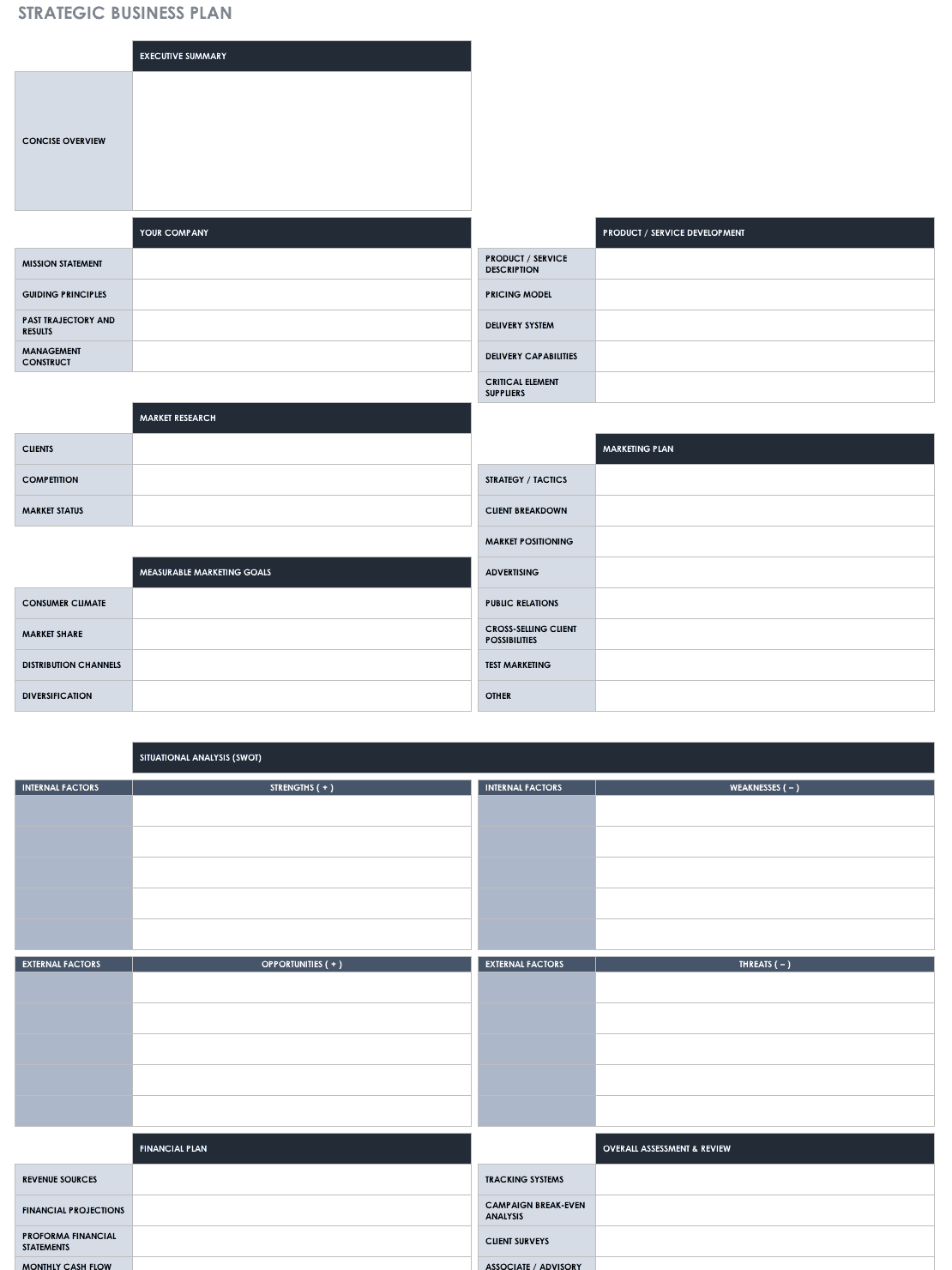 Strategic Plan Template Word Free - FREE PRINTABLE TEMPLATES