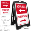 Add Your Text with Directional Arrow Custom Sidewalk Sign