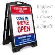 Come In We Are Open BigBoss Portable Custom Sidewalk Sign