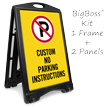 Custom No Parking Sidewalk Sign Insert