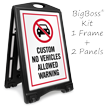 Custom No Vehicles Allowed Sidewalk Sign