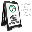 Custom Reserved Parking Sidewalk Sign Insert