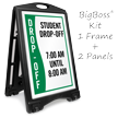 Custom Student Drop-Off Timings Sidewalk Sign Insert