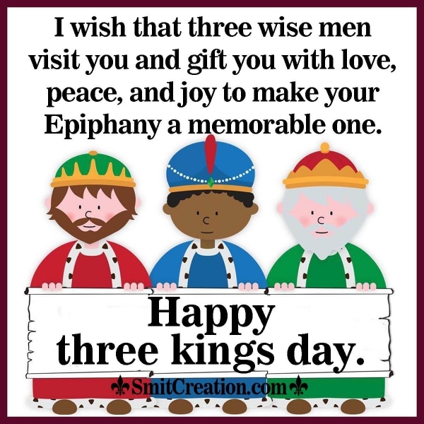 Happy Three Kings Day Wish Image