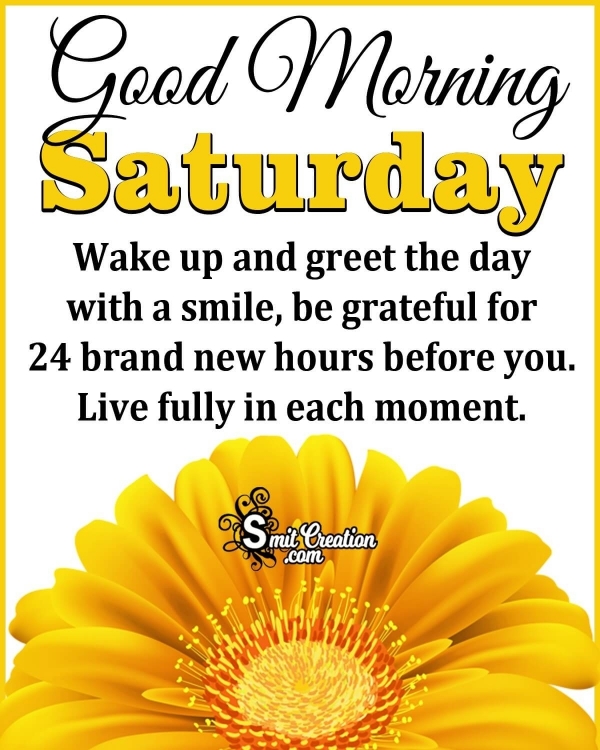 Good Morning Saturday Greeting