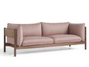 Arbour Sofa, Re-wool 648 - blassrosa/natur, Nussbaum geölt und gewachst