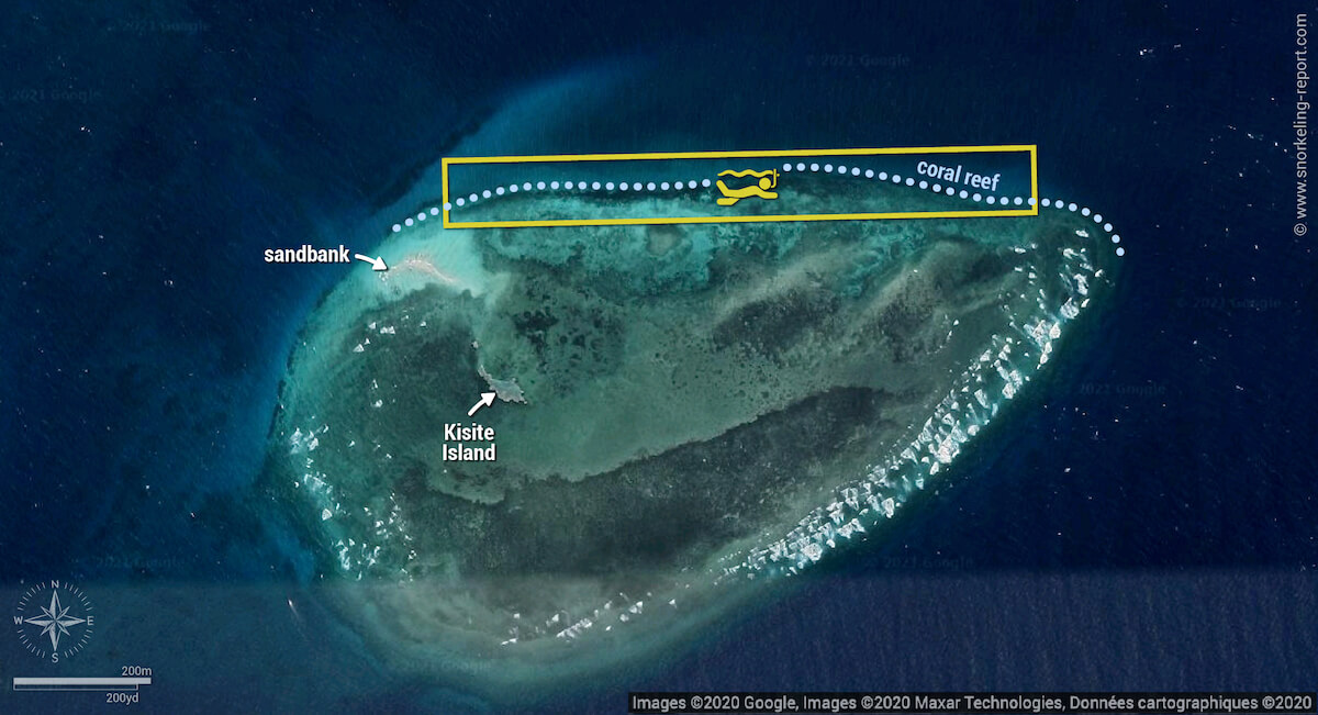 Kisite-Mpunguti Marine Park snorkeling map