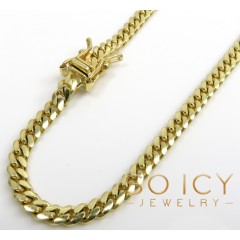 10k Yellow Gold Miami Chain 18-26 Inch 4.2mm