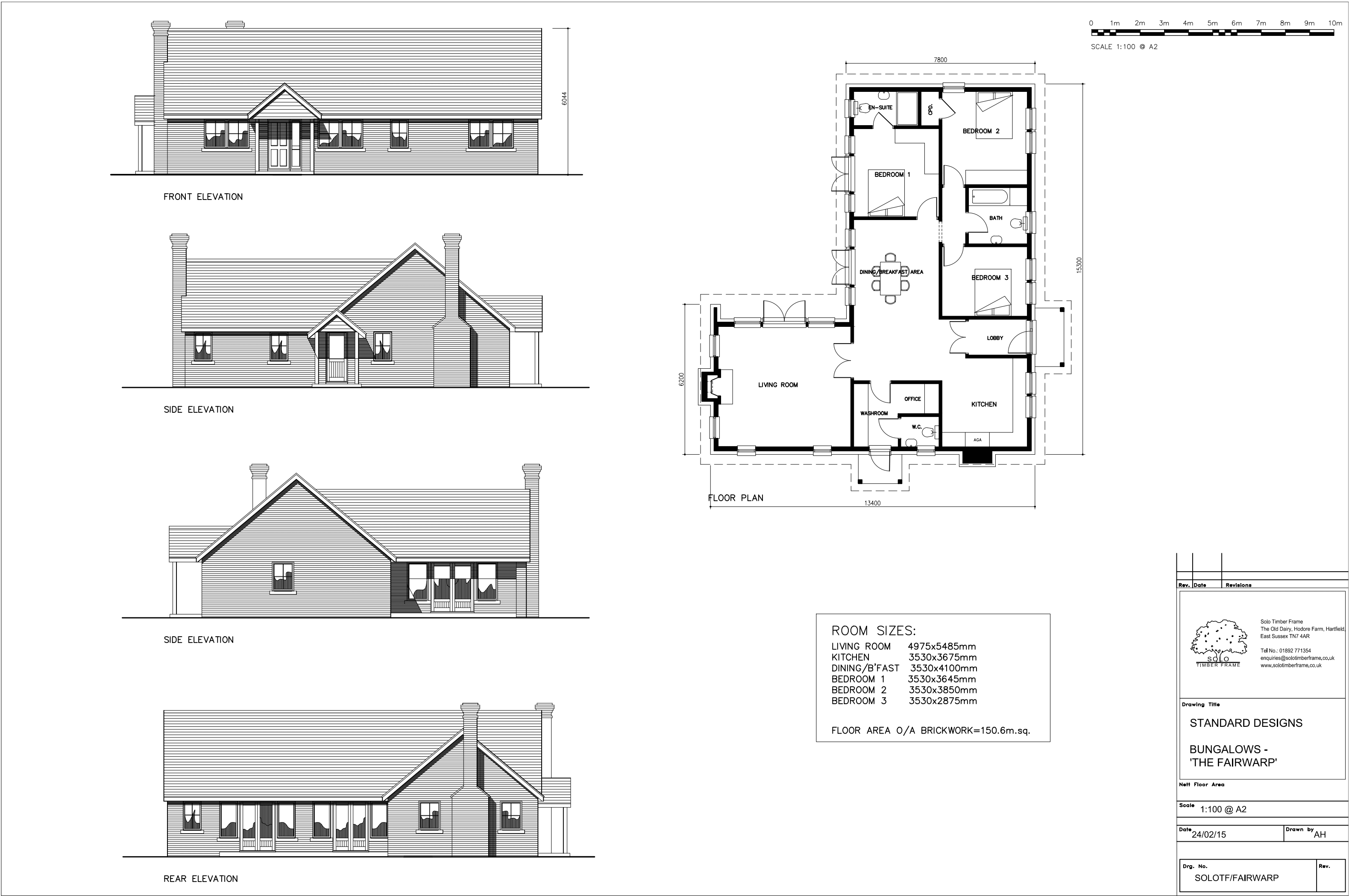 Fairwarp 3 Bedroom Bungalow Design Designs Solo Timber