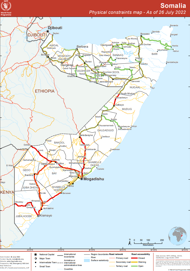 Access map of Somalia | Somali Spot | Forum, News, Videos