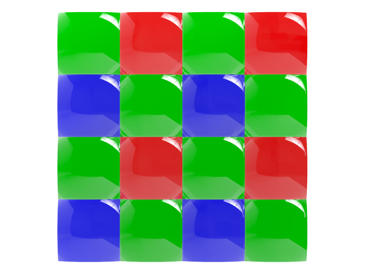 Conventional sensor Bayer structure