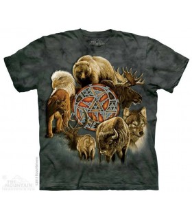 Animal Spirit Circle - Native American T Shirt The Mountain