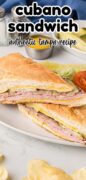 Cuban sandwich Pinterest image.