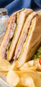 Cuban sandwich Pinterest image.