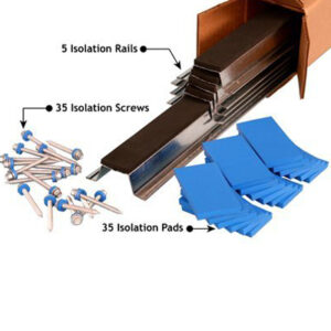 isoTrax Soundproofing System with 5 isolation rails, 35 isolation screws and 35 isolation pads