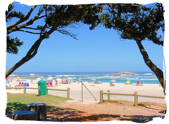 Camps Bay beach, one of the great beaches on the Atlantic Ocean side of the Cape Peninsula - Table Mountain National Park near Cape Town in South Africa