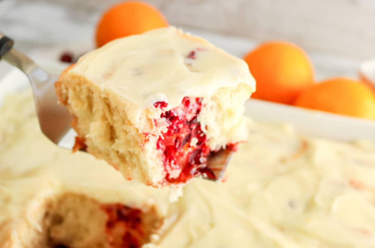 Cranberry Orange Rolls With Orange Cream Cheese Icing