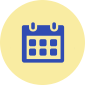 Blue stylized icon of calendar