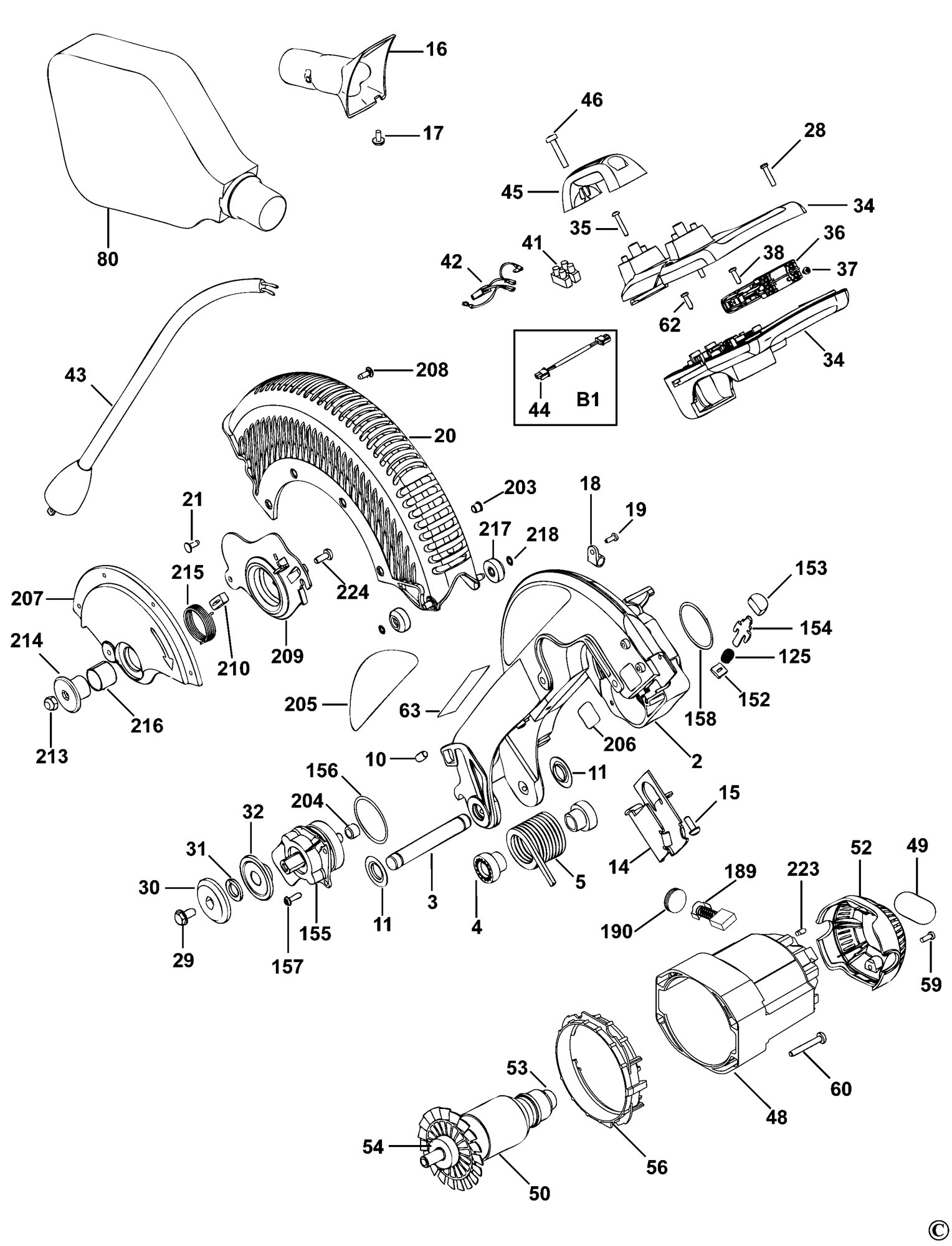 Mitre Saw Parts Diagram