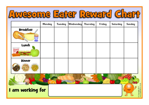 Fussy Eater Daily Mealtime Reward Charts (SB12224) - SparkleBox