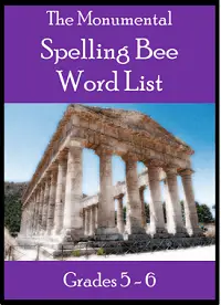 Monumental Spelling Bee Word List, grade 56 cover